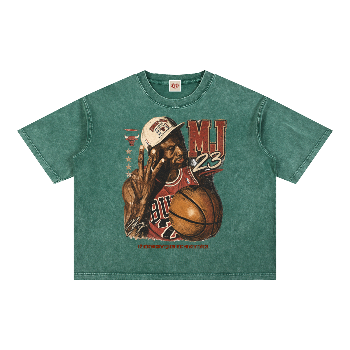 Michael Jordan - Mineral Wash Boxy Cotton T-Shirt