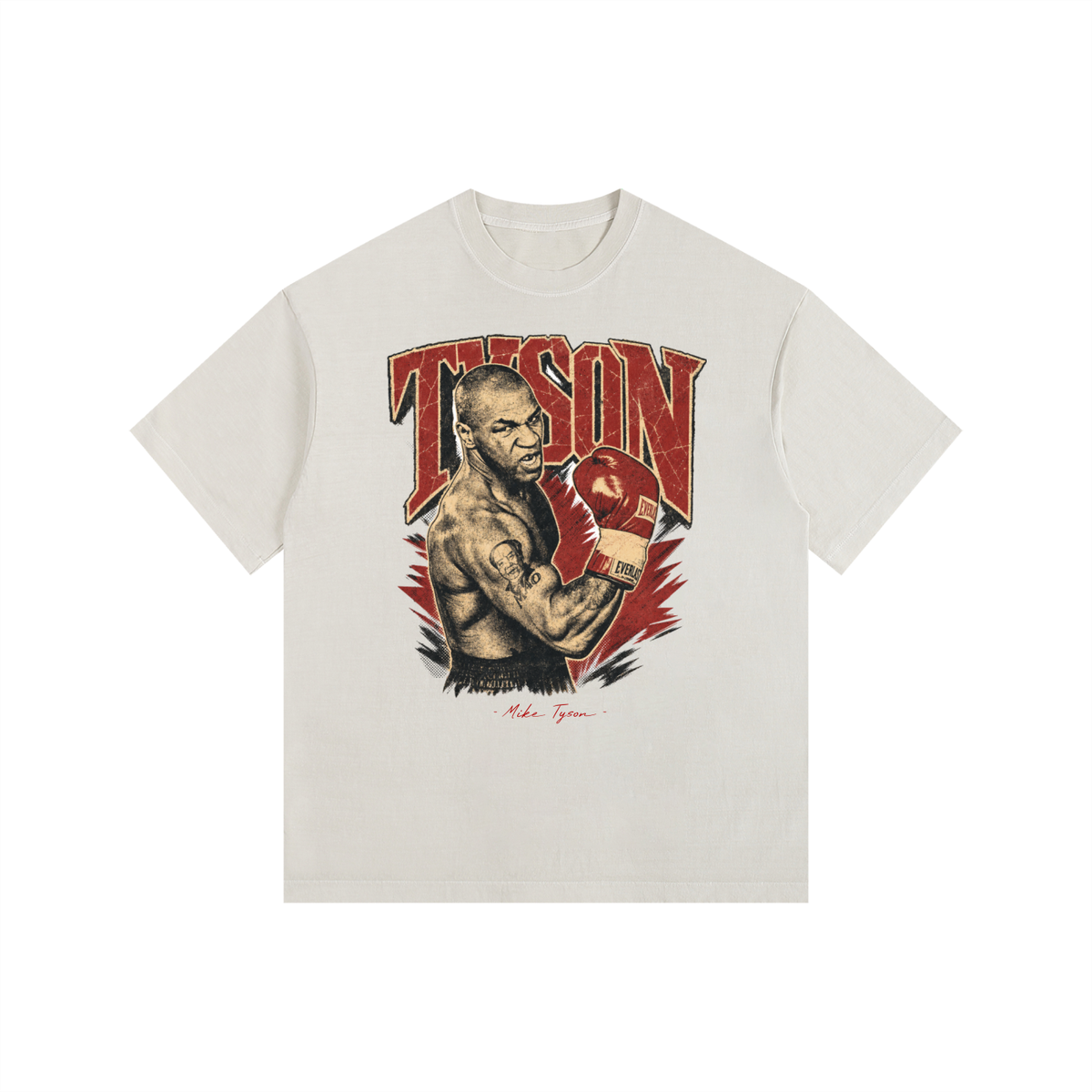 Mike Tyson - Vintage Washed Oversized Cotton T-Shirt