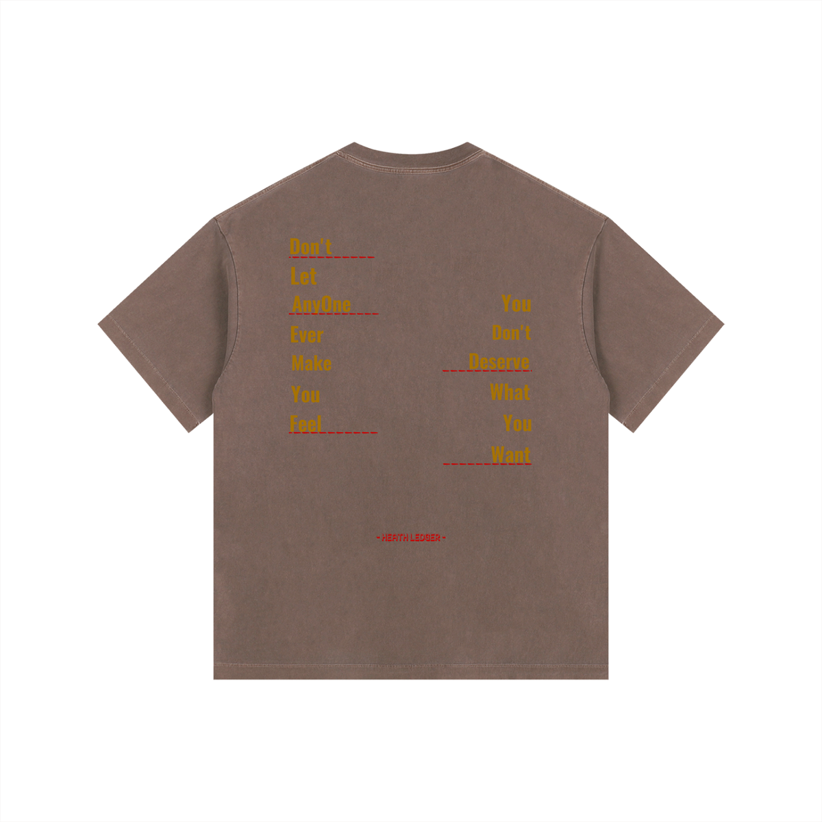 Heath Ledger - Vintage Washed Oversized Cotton T-Shirt