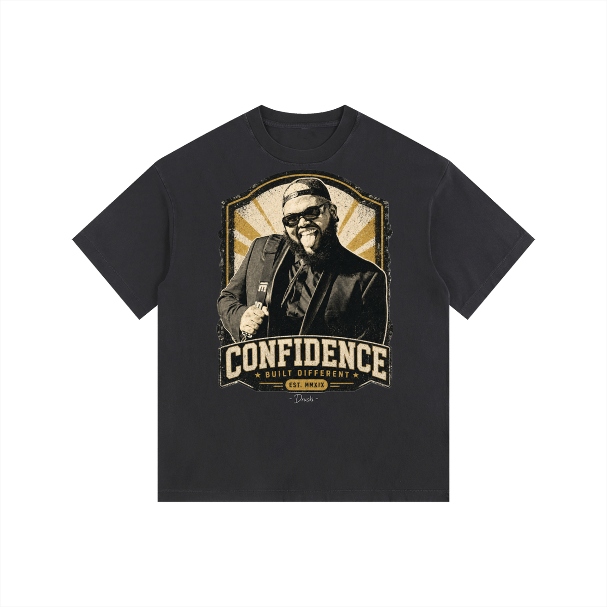 Druski - Vintage Washed Oversized Cotton T-Shirt