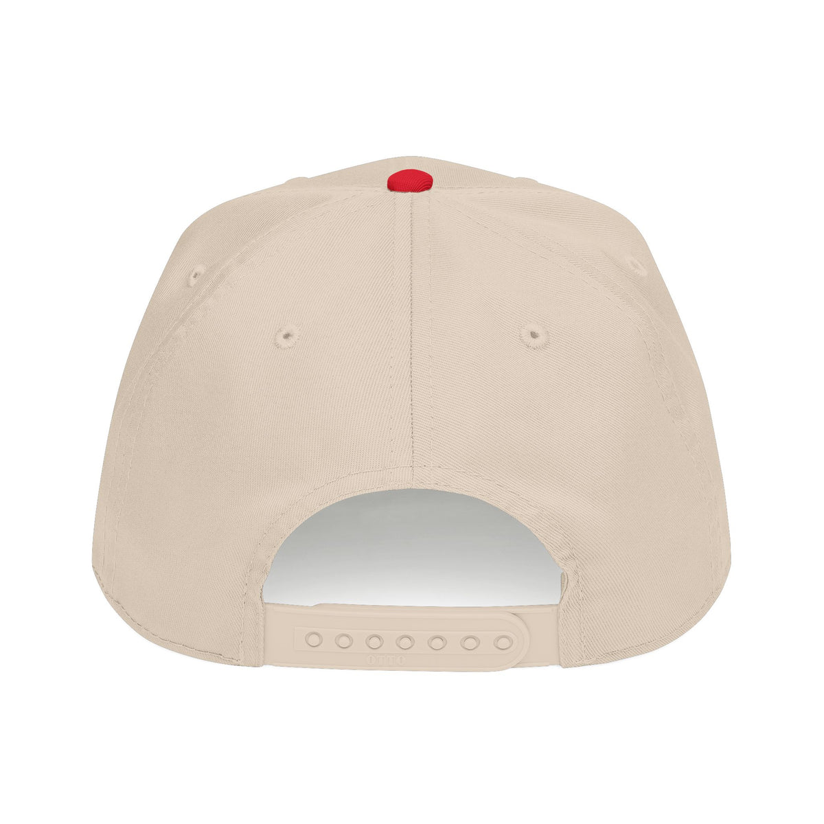 Grit - Mid Profile Baseball Cap — Red 'Crt' Script Embroidered Logo