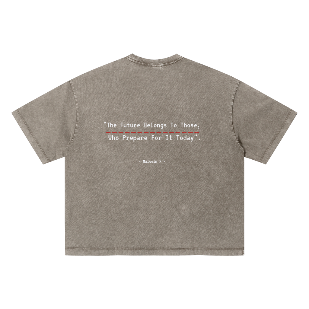 Malcolm X - Unisex Vintage Wash Boxy T-Shirt