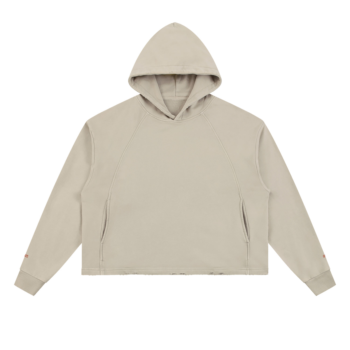 Grit Hoodie - Vintage Washed Frayed-Hem Hoodie