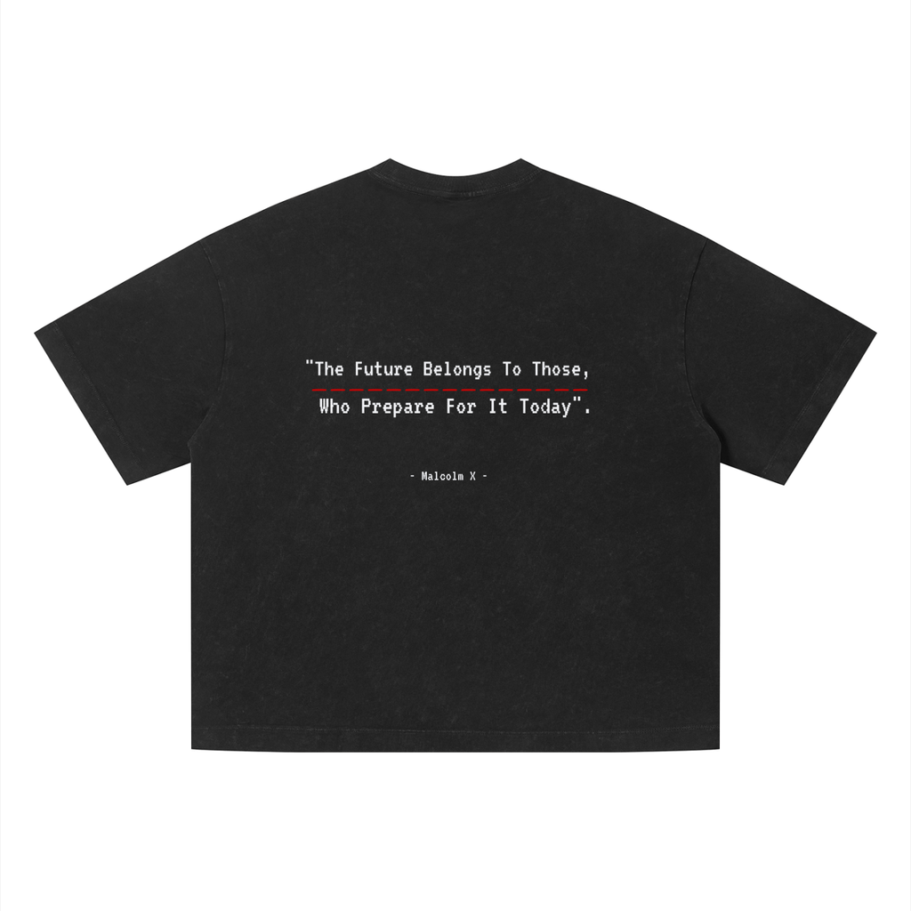 Malcolm X - Unisex Vintage Wash Boxy T-Shirt