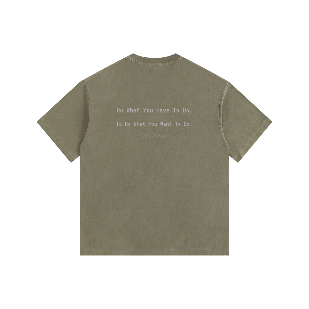 Denzel Washington - Vintage Washed Oversized Cotton T-Shirt