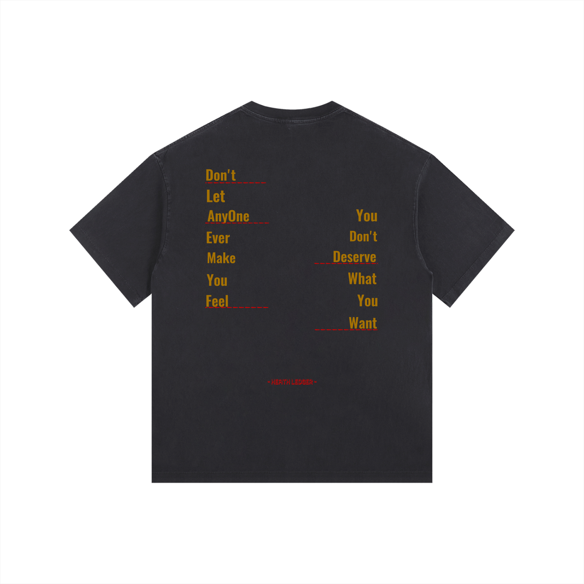 Heath Ledger - Vintage Washed Oversized Cotton T-Shirt