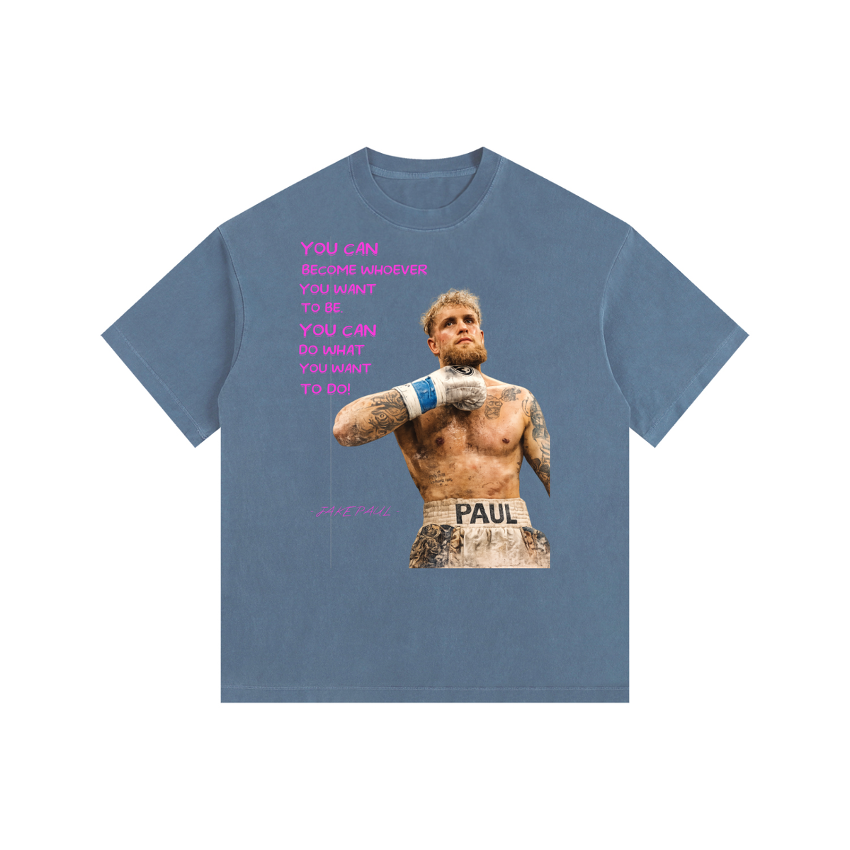 JAKE PAUL - Vintage Washed Oversized Cotton T-Shirt