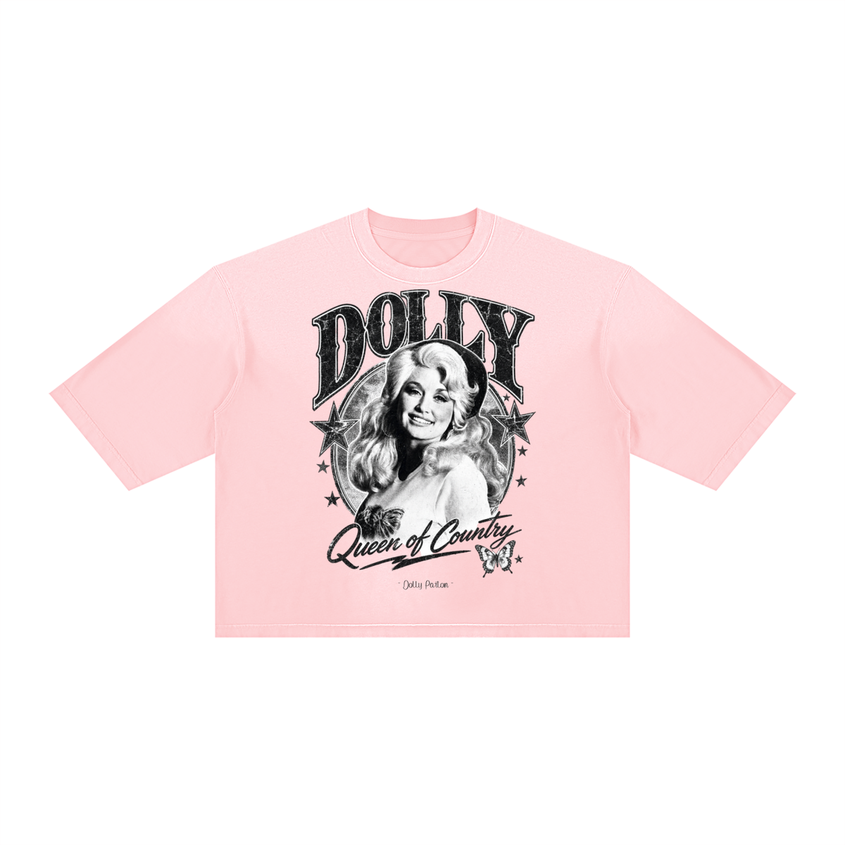 Dolly Parton - Unisex Vintage Wash Sunfade Boxy T-Shirt