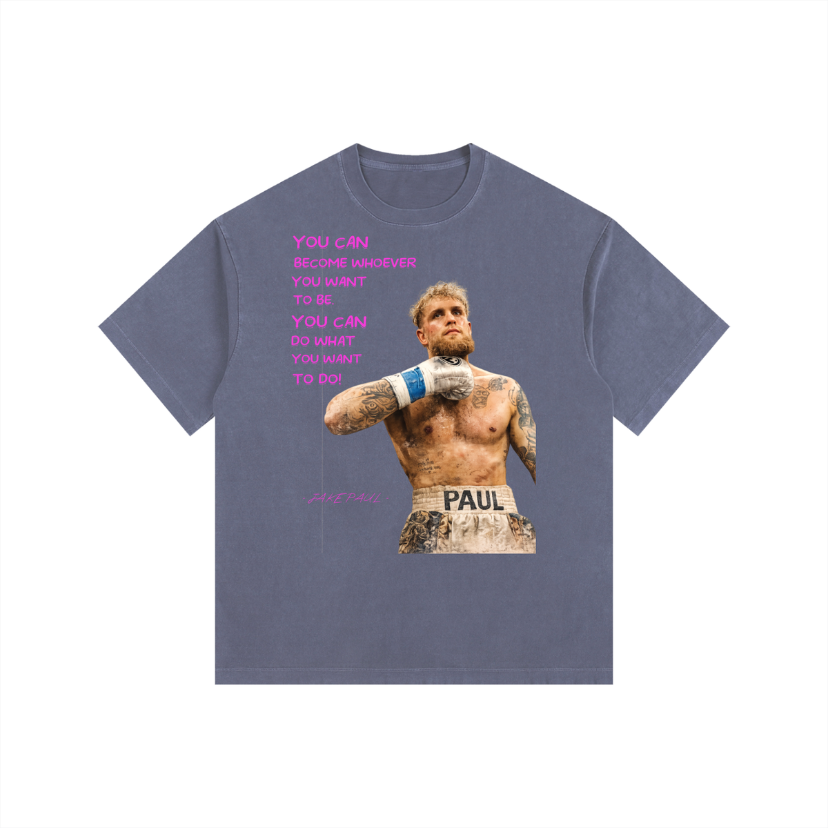 JAKE PAUL - Vintage Washed Oversized Cotton T-Shirt