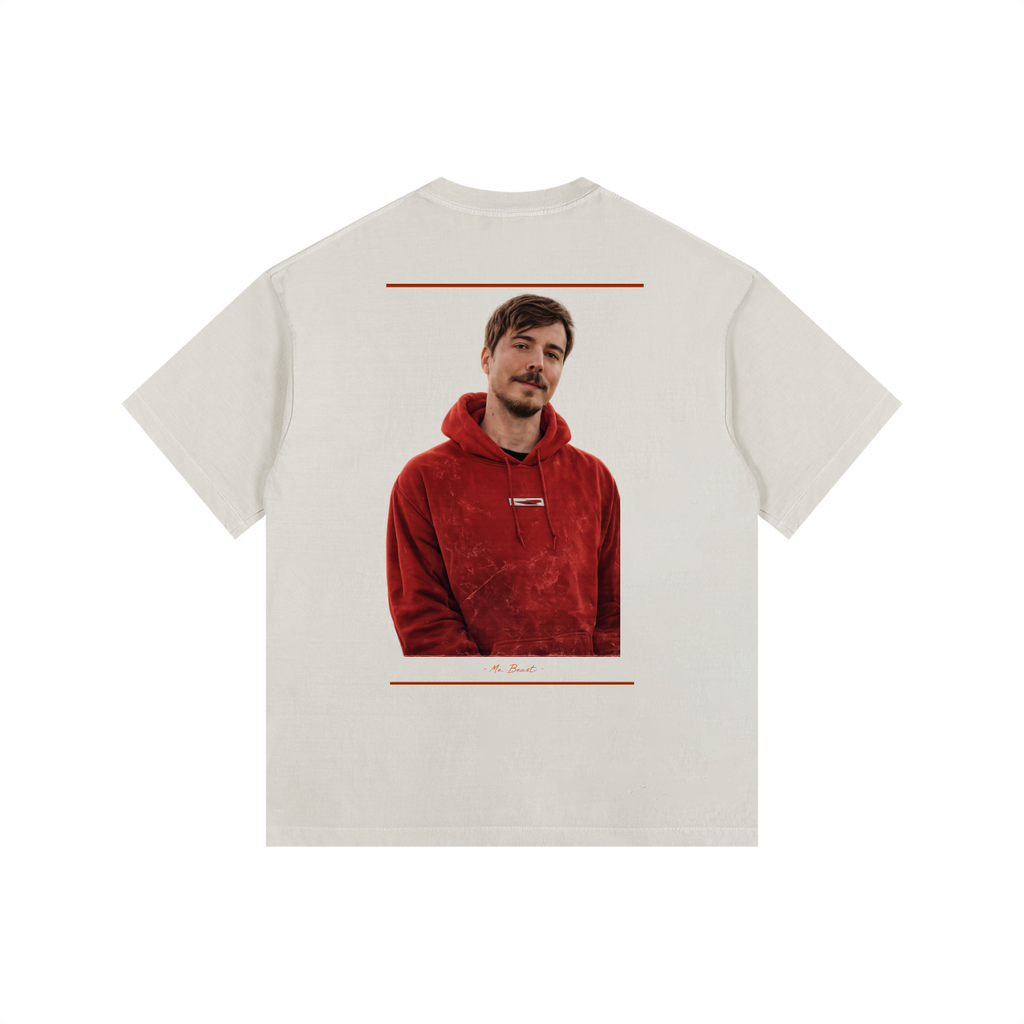 MR. BEAST - Vintage Washed Oversized Cotton T-Shirt