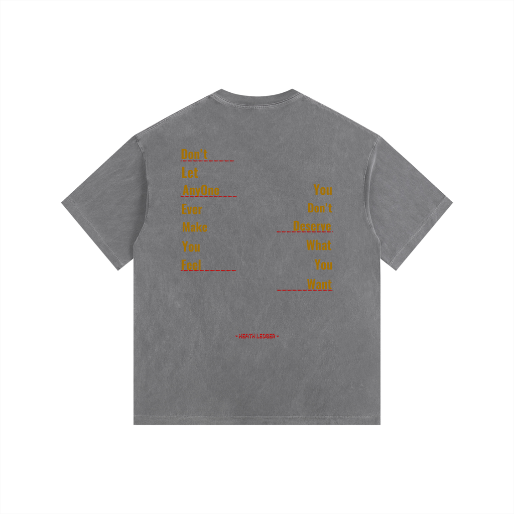 Heath Ledger - Vintage Washed Oversized Cotton T-Shirt