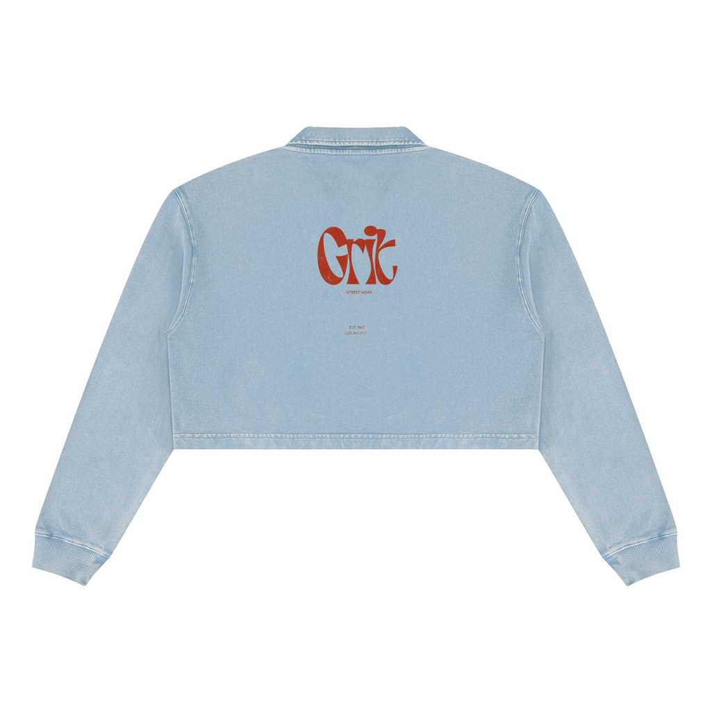 Grit Girl - Women’s Vintage Wash Crop Sweatshirt