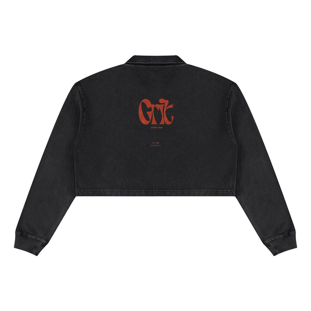 Grit Girl - Women’s Vintage Wash Crop Sweatshirt