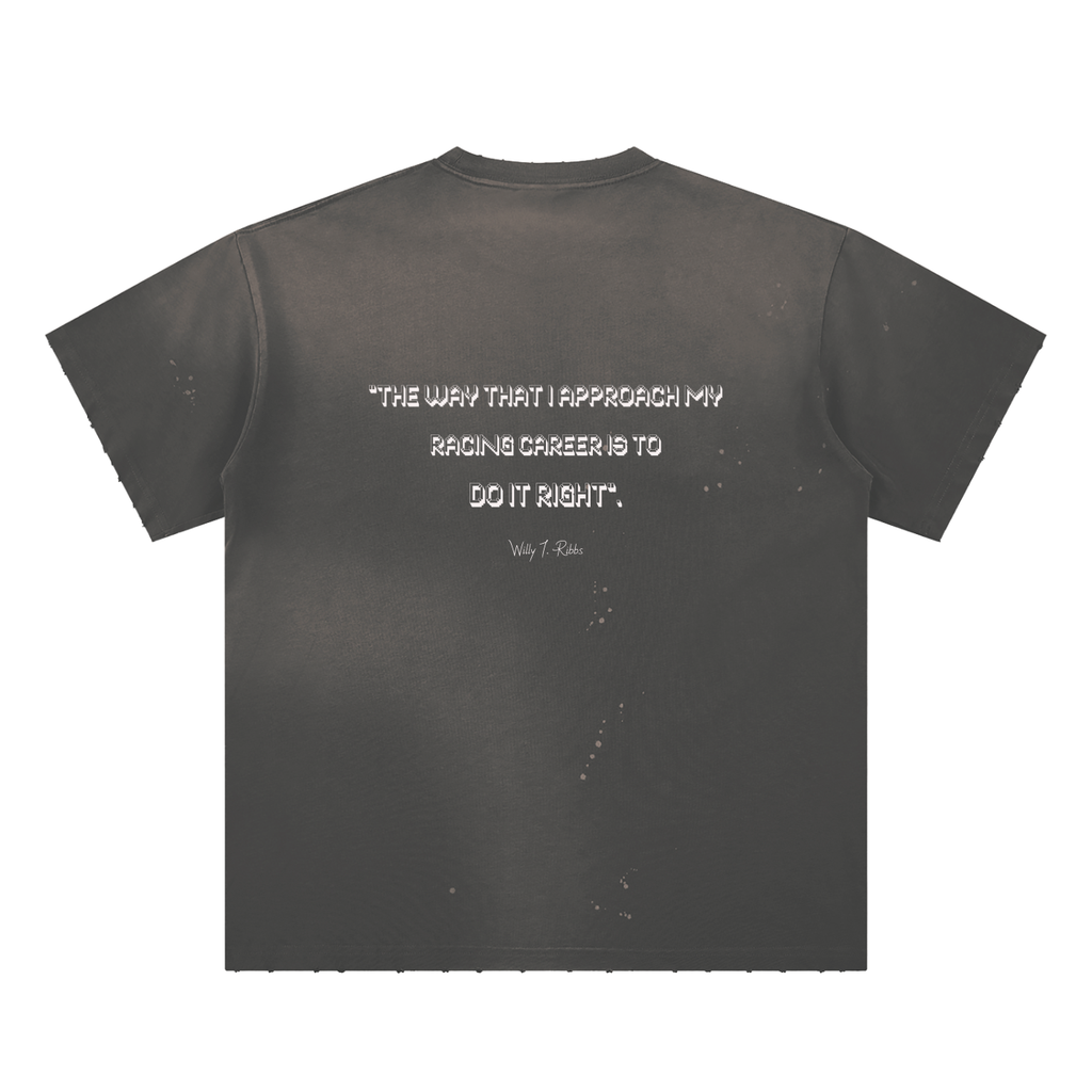 Willy T. Ribbs - Hand-Frayed Sunfade Paint Splatter T-Shirt