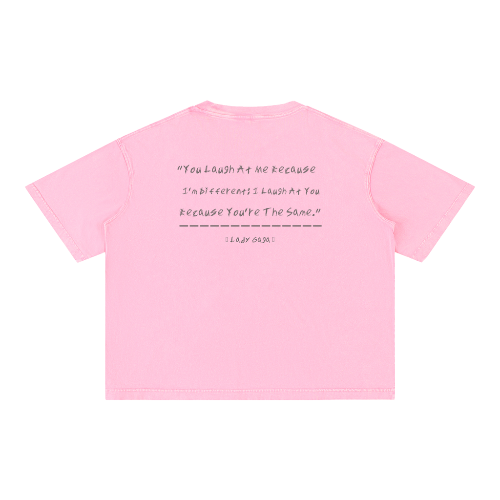 Lady Gaga - Mineral Wash Boxy Cotton T-Shirt