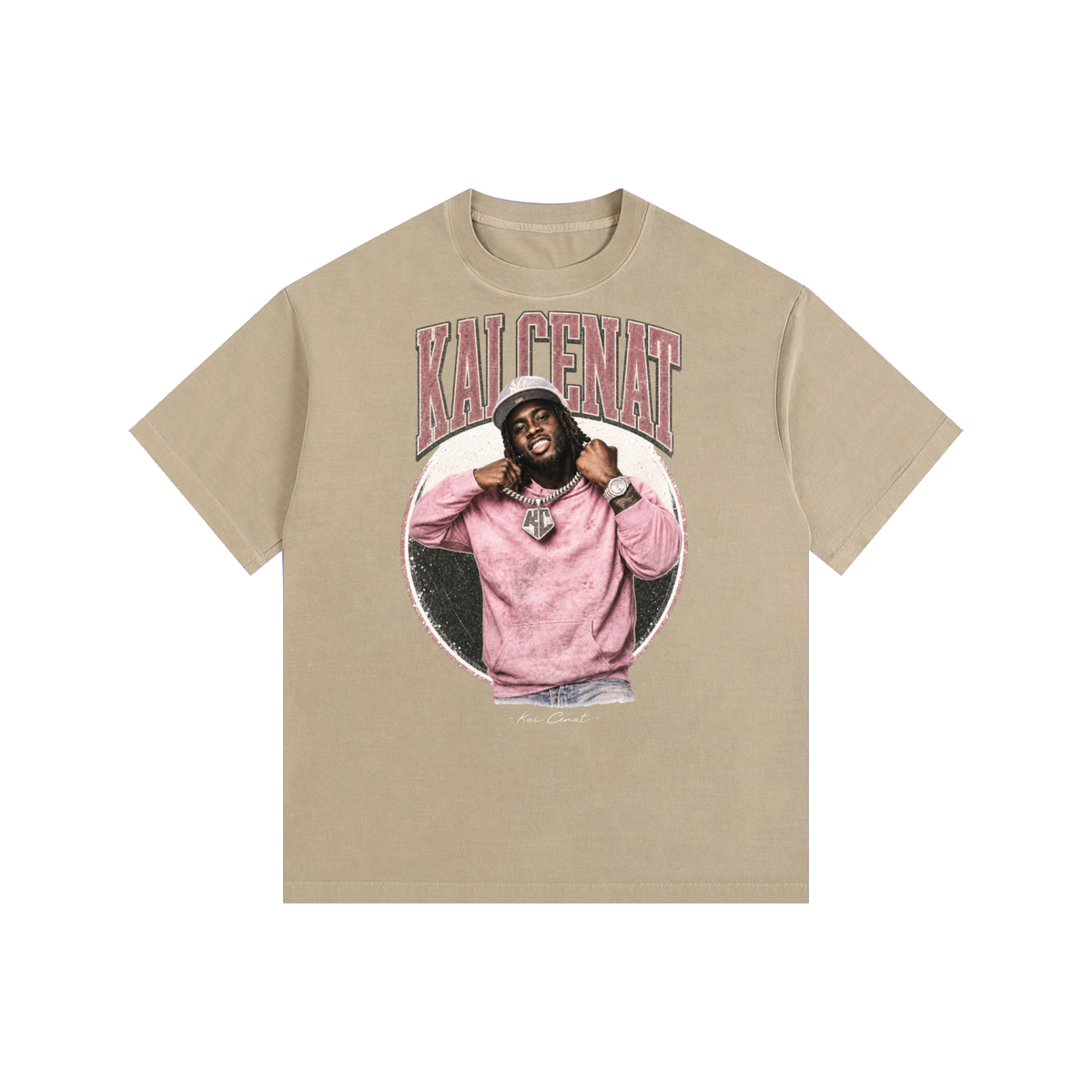 Kai Cenat - Vintage Washed Oversized Cotton T-Shirt