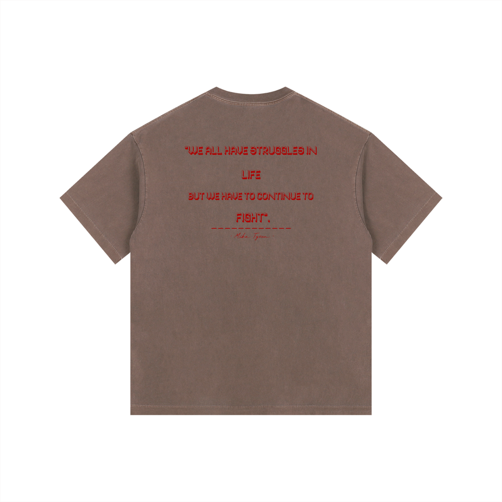Mike Tyson Vintage - Vintage Washed Oversized Cotton T-Shirt