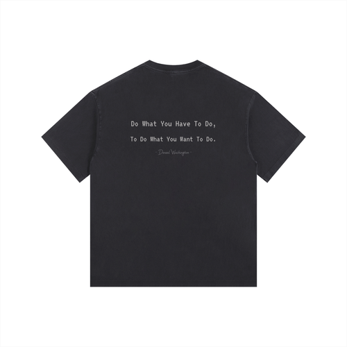 Denzel Washington - Vintage Washed Oversized Cotton T-Shirt