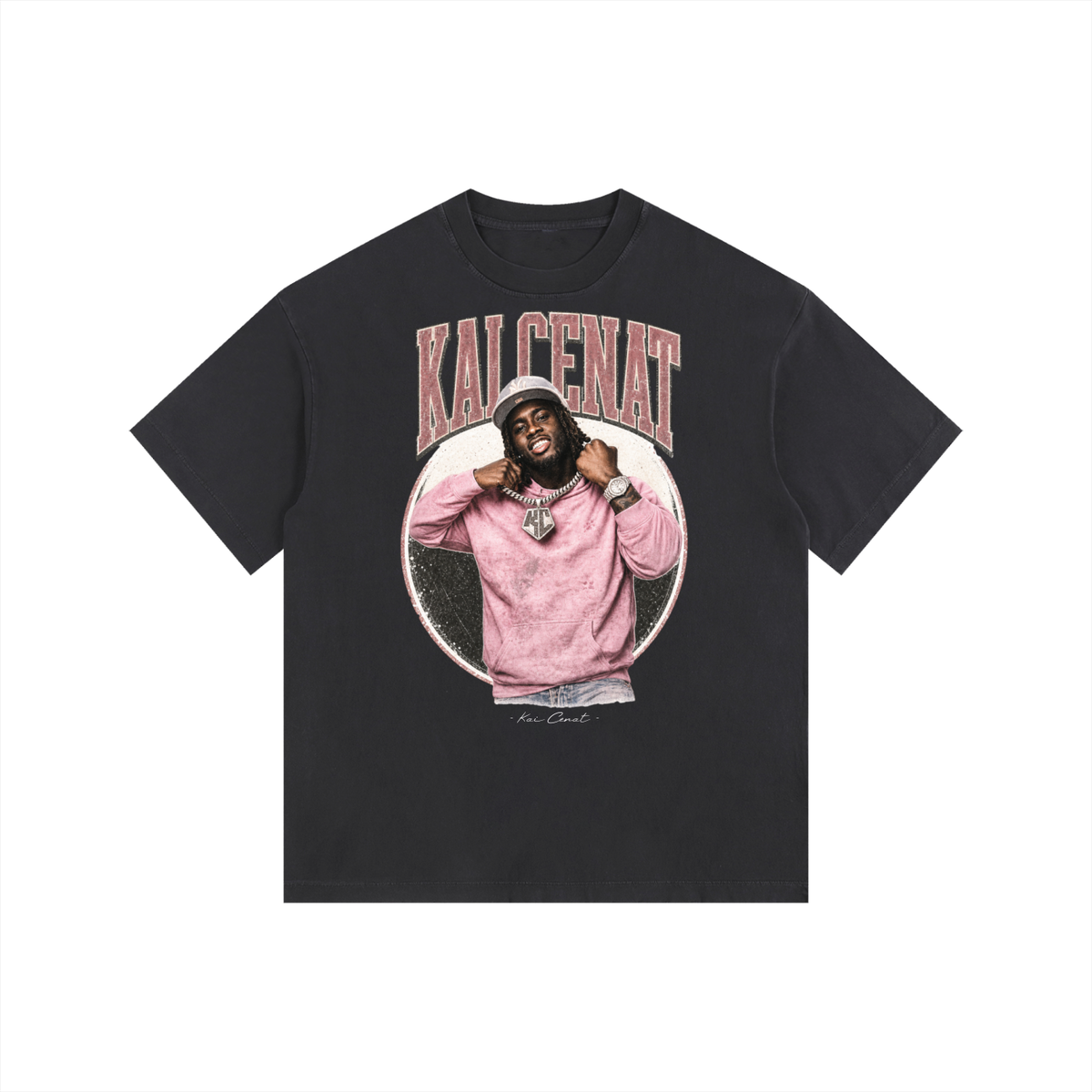 Kai Cenat - Vintage Washed Oversized Cotton T-Shirt
