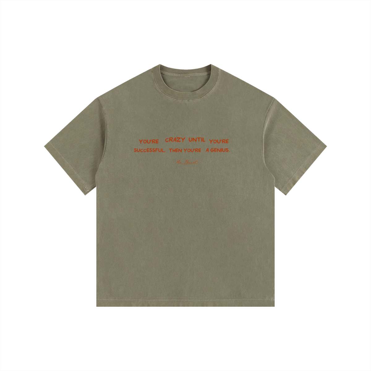 MR. BEAST - Vintage Washed Oversized Cotton T-Shirt