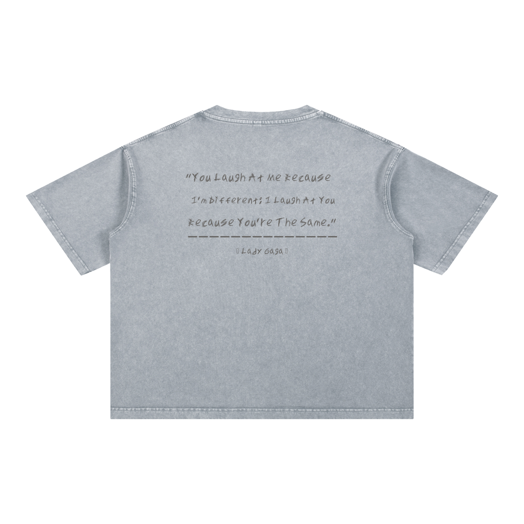 Lady Gaga - Mineral Wash Boxy Cotton T-Shirt