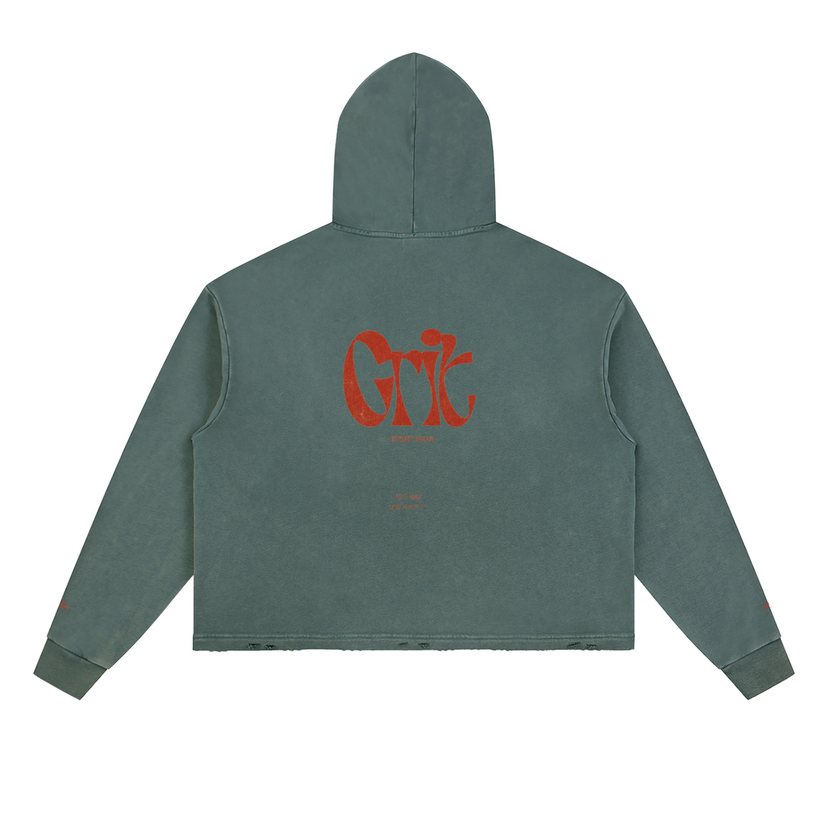 Grit Hoodie - Vintage Washed Frayed-Hem Hoodie