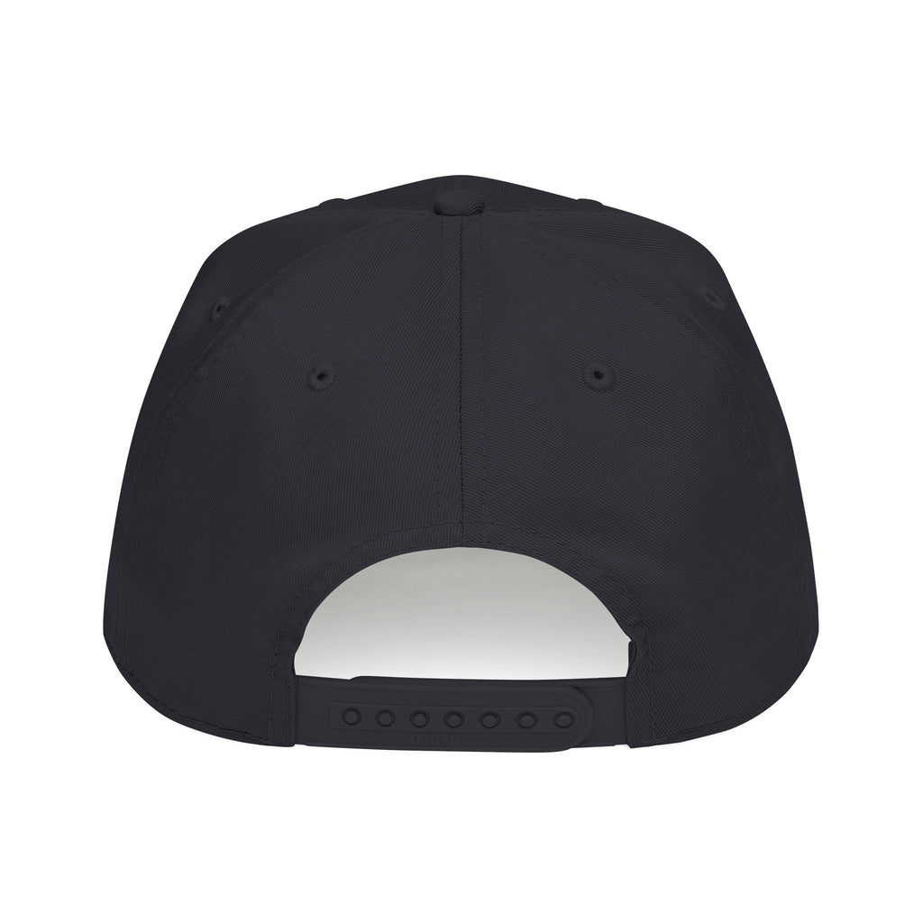 Grit - Mid Profile Baseball Cap — Red 'Crt' Script Embroidered Logo