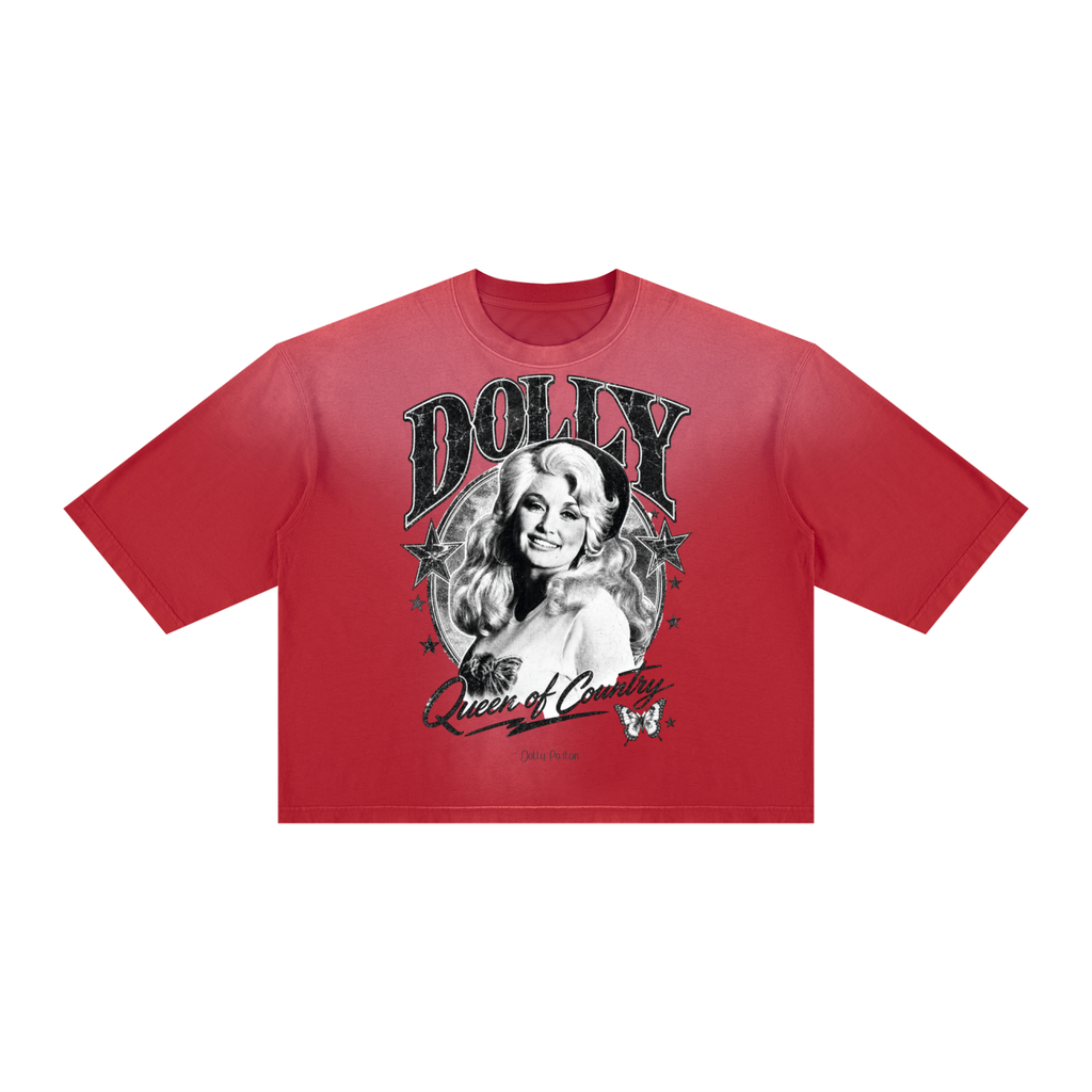 Dolly Parton - Unisex Vintage Wash Sunfade Boxy T-Shirt