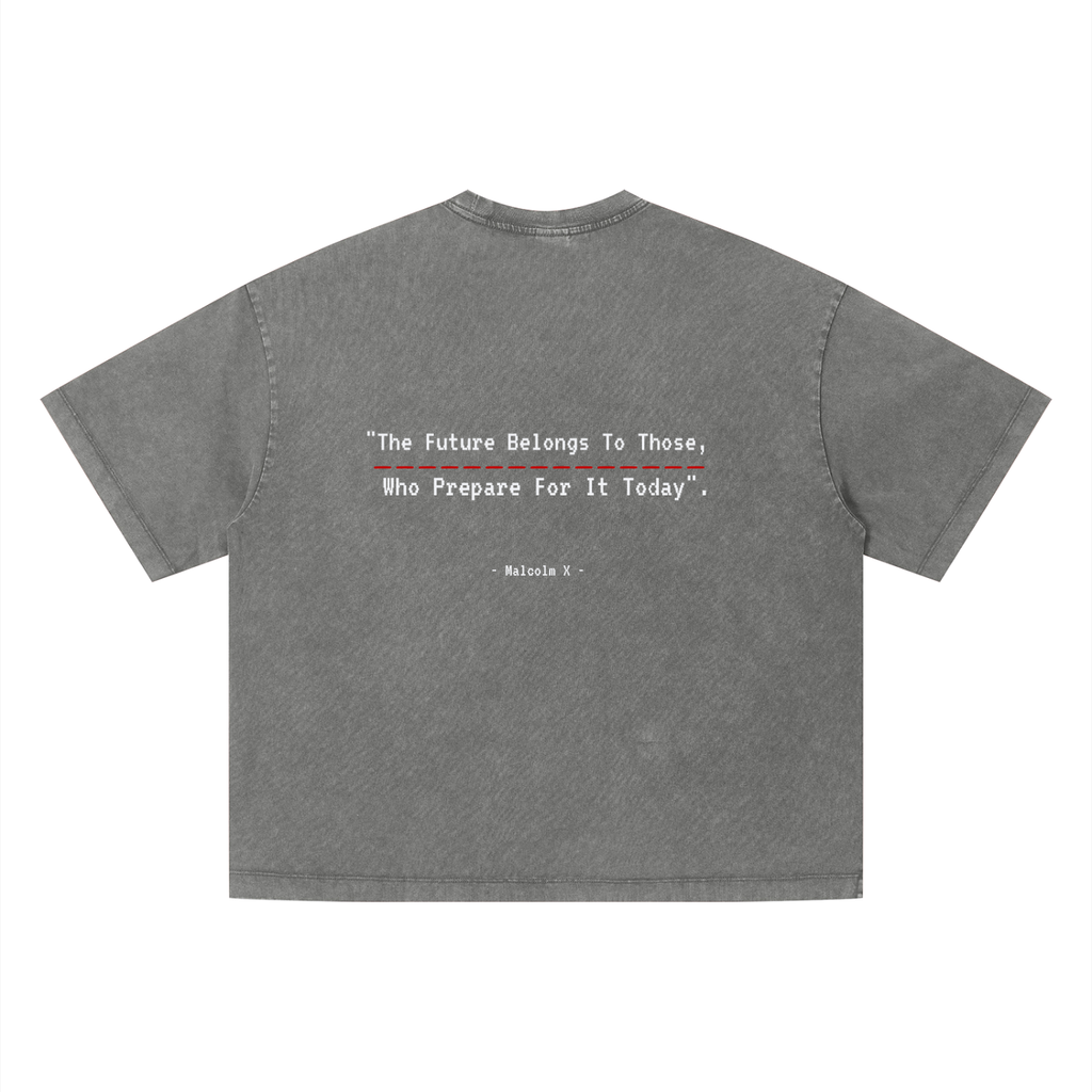 Malcolm X - Unisex Vintage Wash Boxy T-Shirt