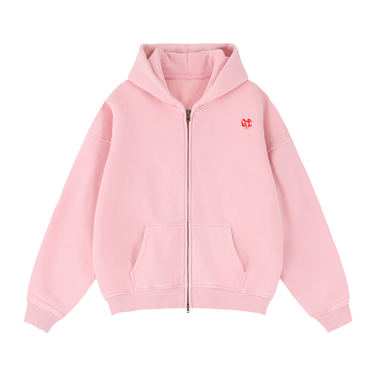 Grit - Zip-Through Boxy Fleece Hoodie
