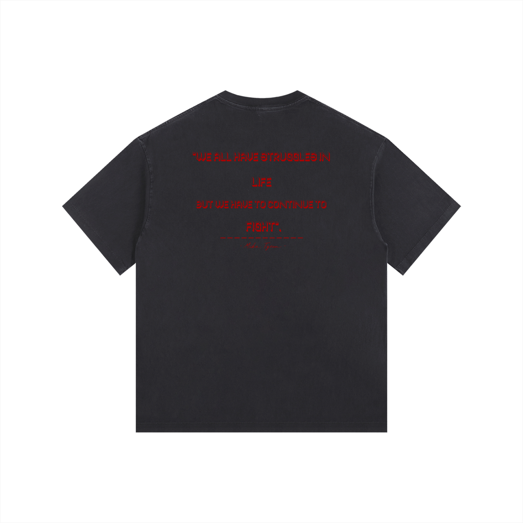 Mike Tyson Vintage - Vintage Washed Oversized Cotton T-Shirt