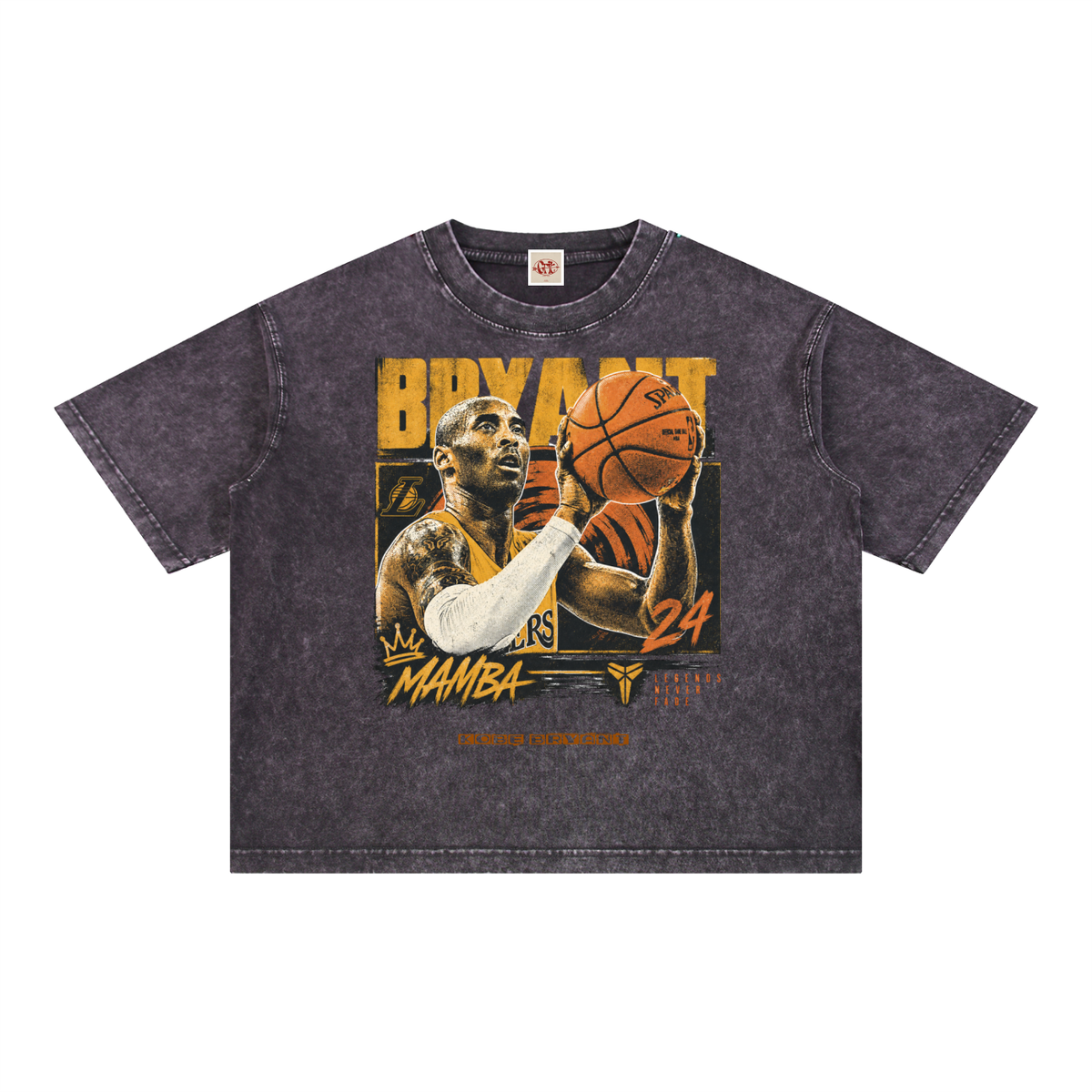 Kobe Bryant - Mineral Wash Boxy Cotton T-Shirt