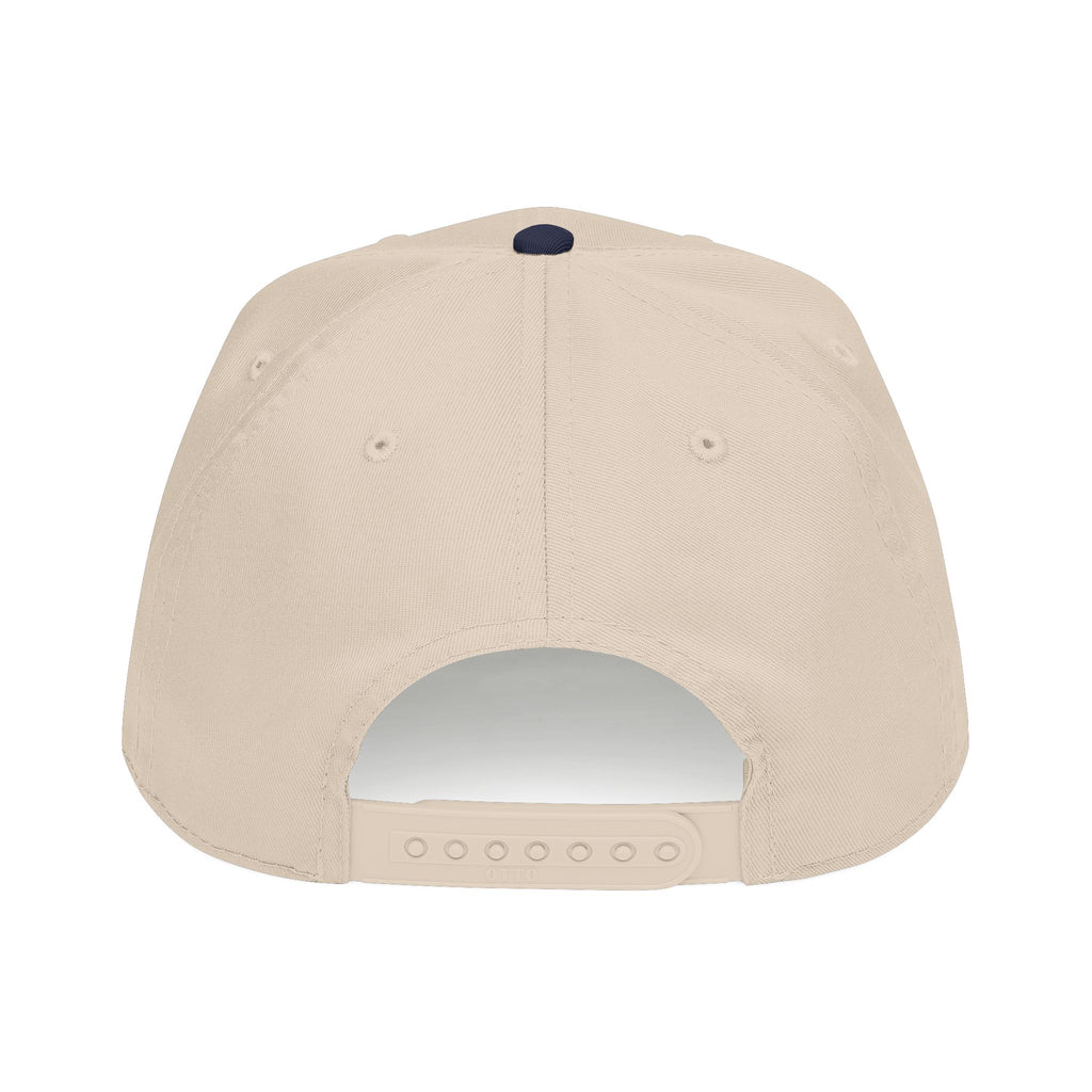 Grit - Mid Profile Baseball Cap — Red 'Crt' Script Embroidered Logo