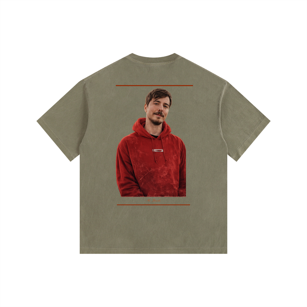 MR. BEAST - Vintage Washed Oversized Cotton T-Shirt
