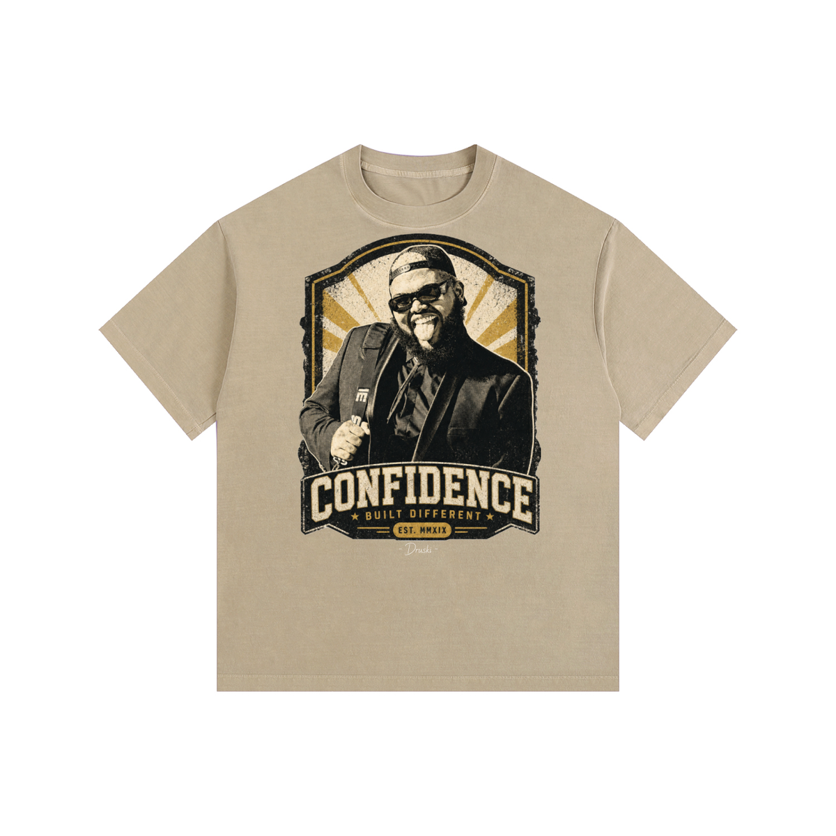 Druski - Vintage Washed Oversized Cotton T-Shirt