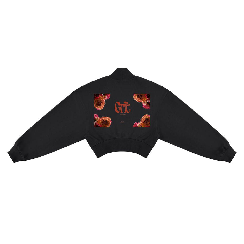 Grit Girl - Women's Crop Mock Neck Sweatshirt