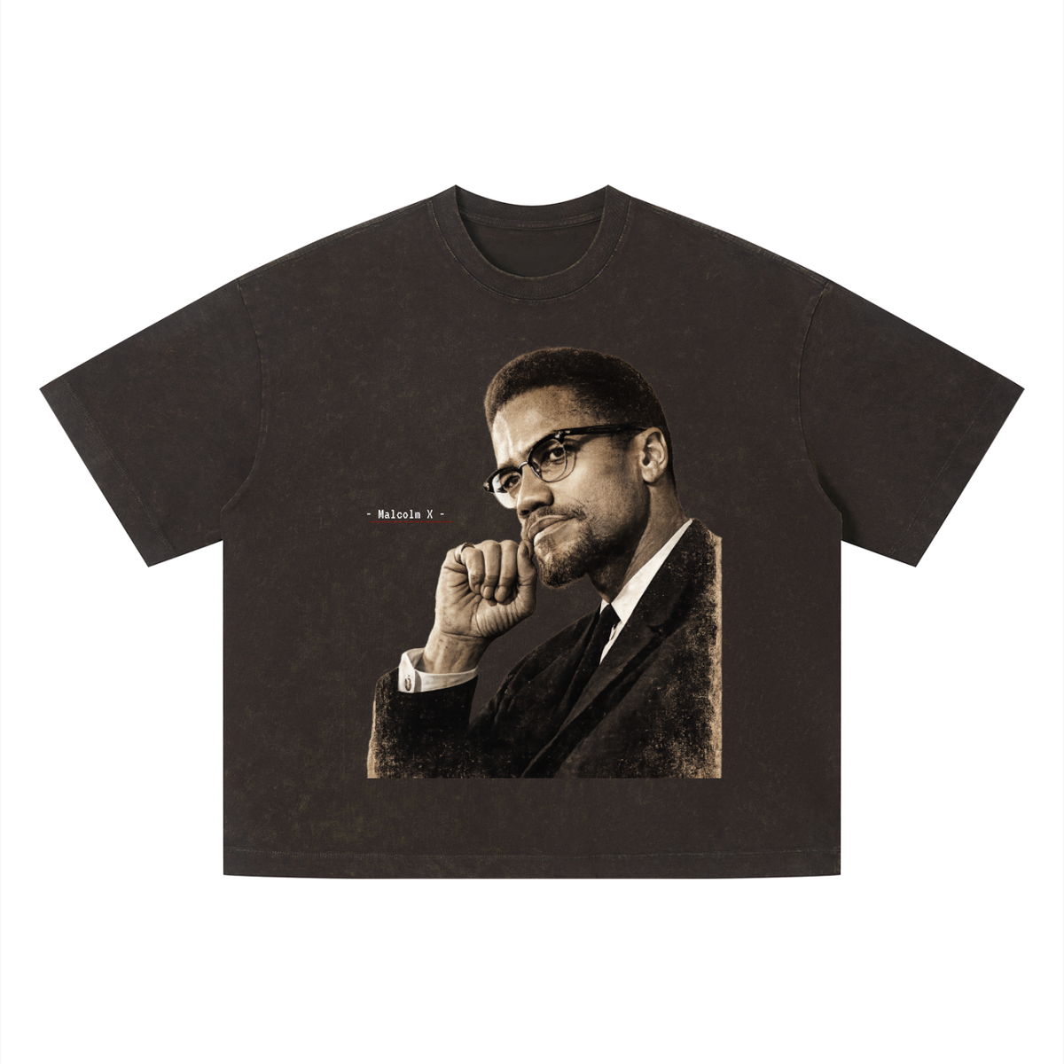 Malcolm X - Unisex Vintage Wash Boxy T-Shirt