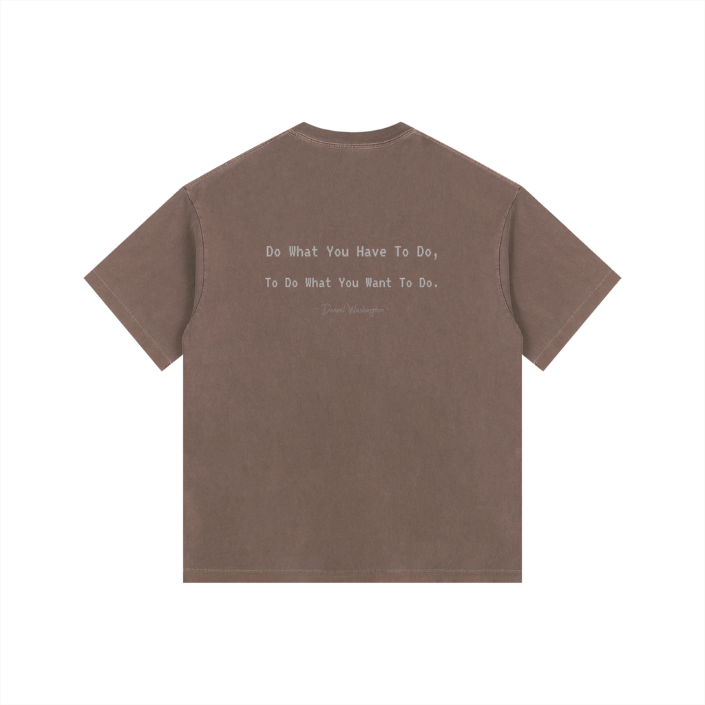 Denzel Washington - Vintage Washed Oversized Cotton T-Shirt