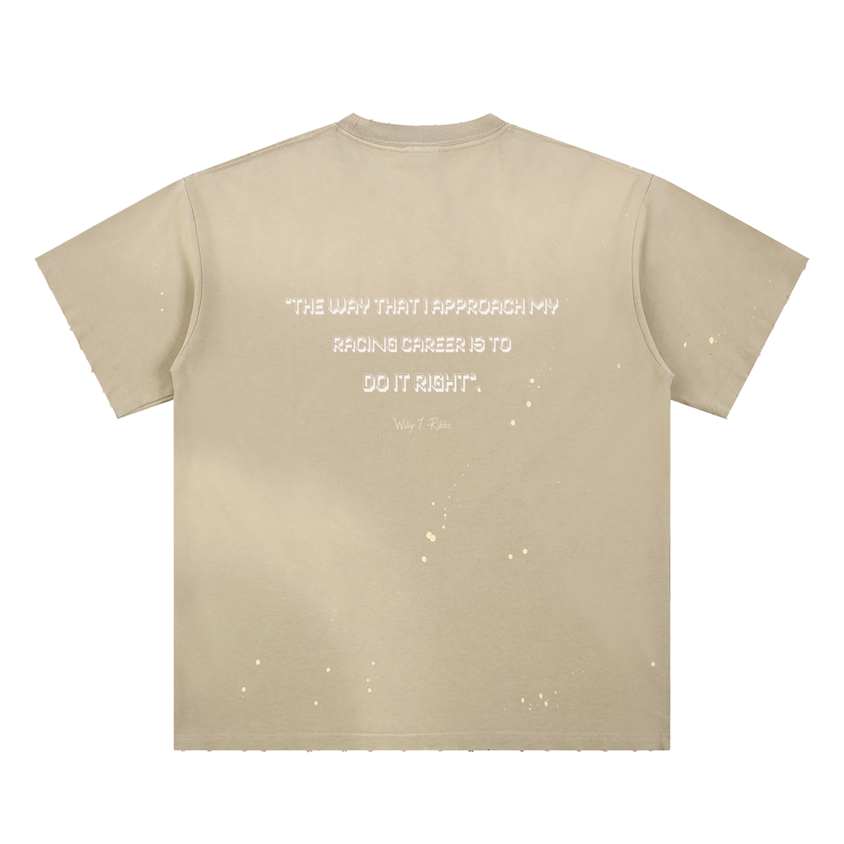 Willy T. Ribbs - Hand-Frayed Sunfade Paint Splatter T-Shirt