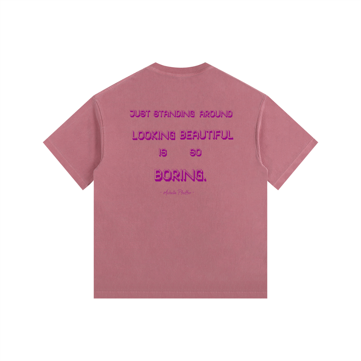 Michelle Pfeiffer - Vintage Washed Oversized Cotton T-Shirt