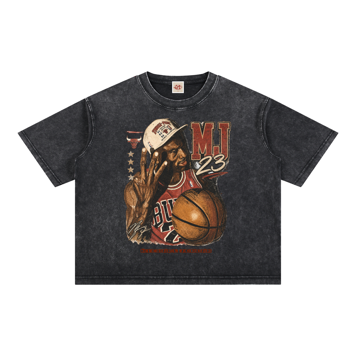 Michael Jordan - Mineral Wash Boxy Cotton T-Shirt