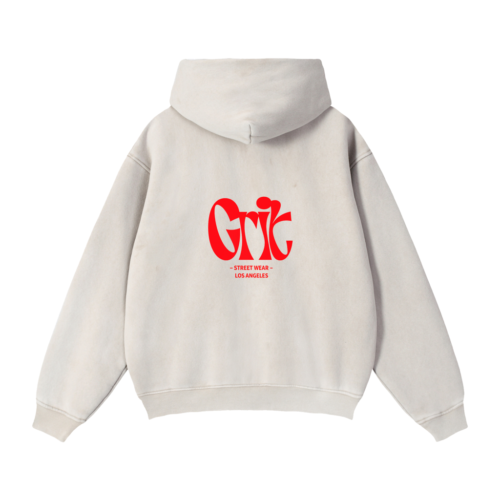 Grit - Zip-Through Boxy Fleece Hoodie