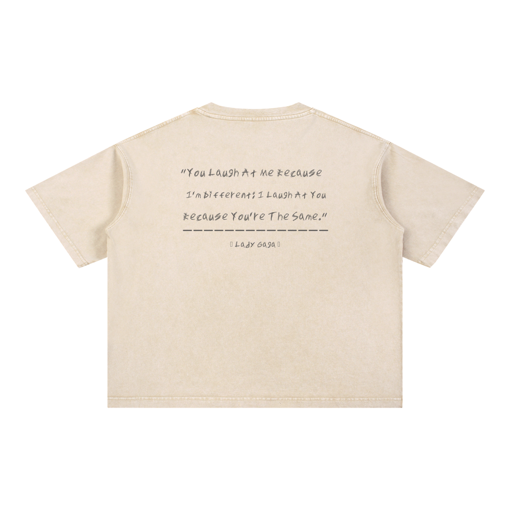 Lady Gaga - Mineral Wash Boxy Cotton T-Shirt