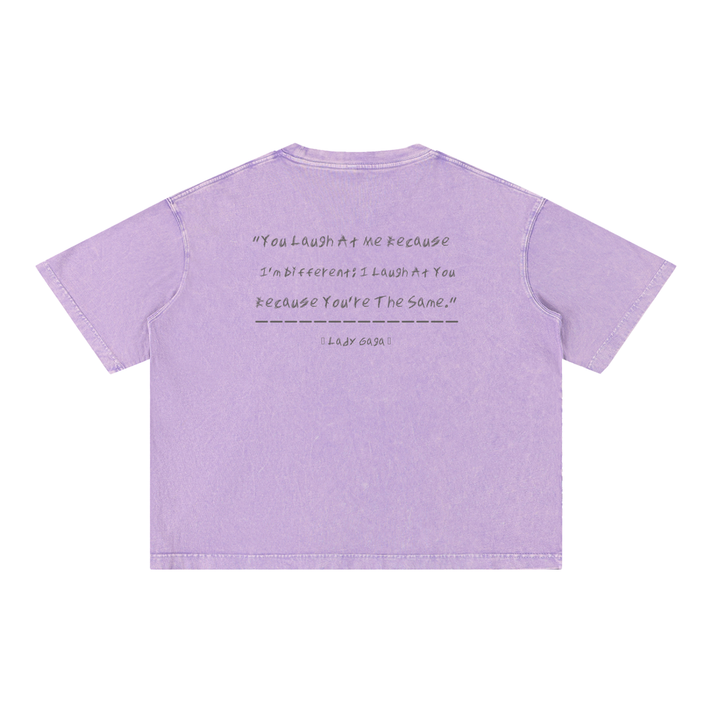 Lady Gaga - Mineral Wash Boxy Cotton T-Shirt