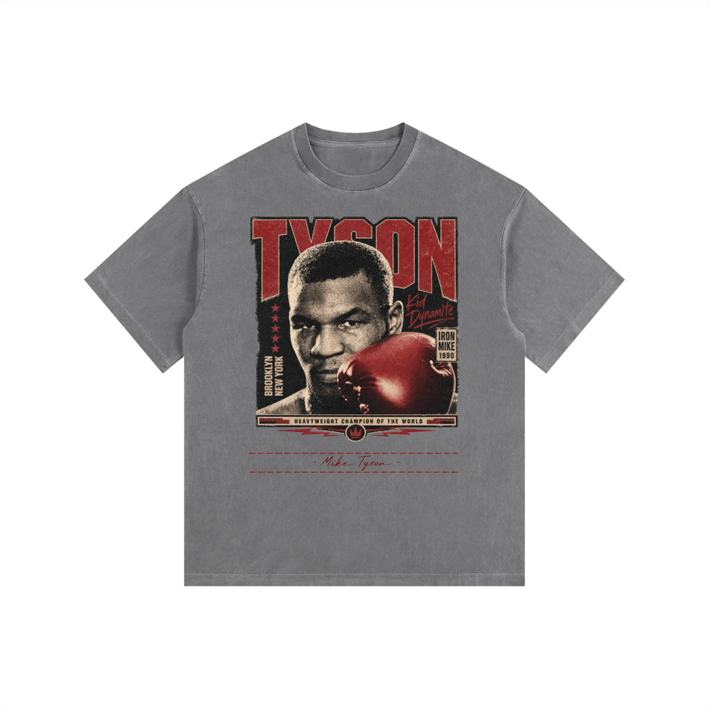 Mike Tyson Vintage - Vintage Washed Oversized Cotton T-Shirt