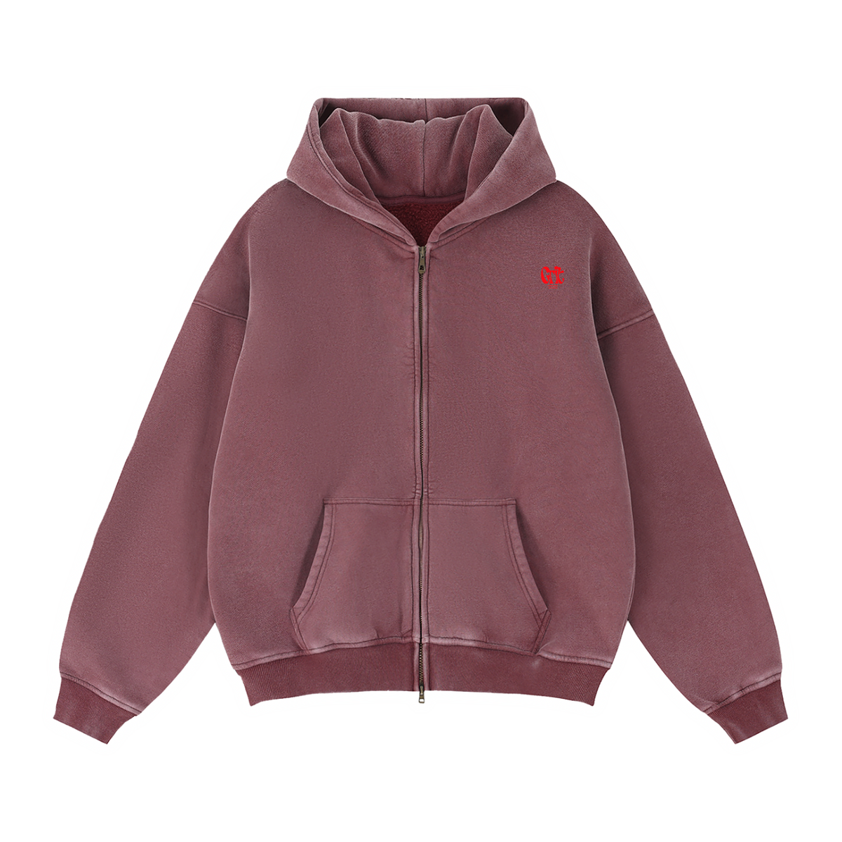 Grit - Zip-Through Boxy Fleece Hoodie