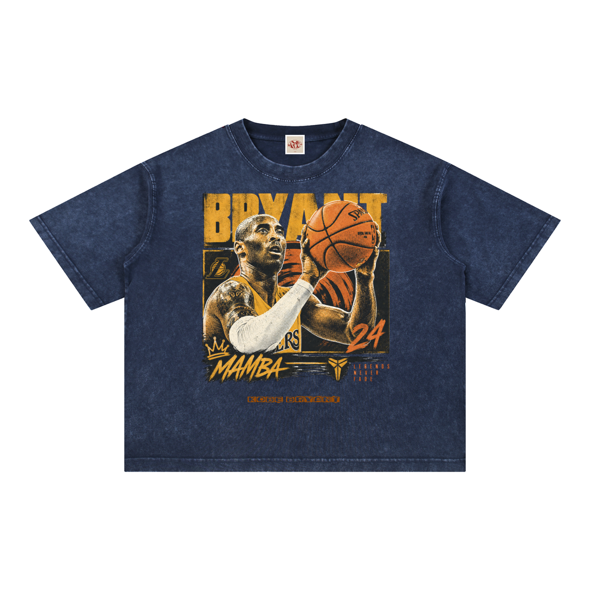 Kobe Bryant - Mineral Wash Boxy Cotton T-Shirt