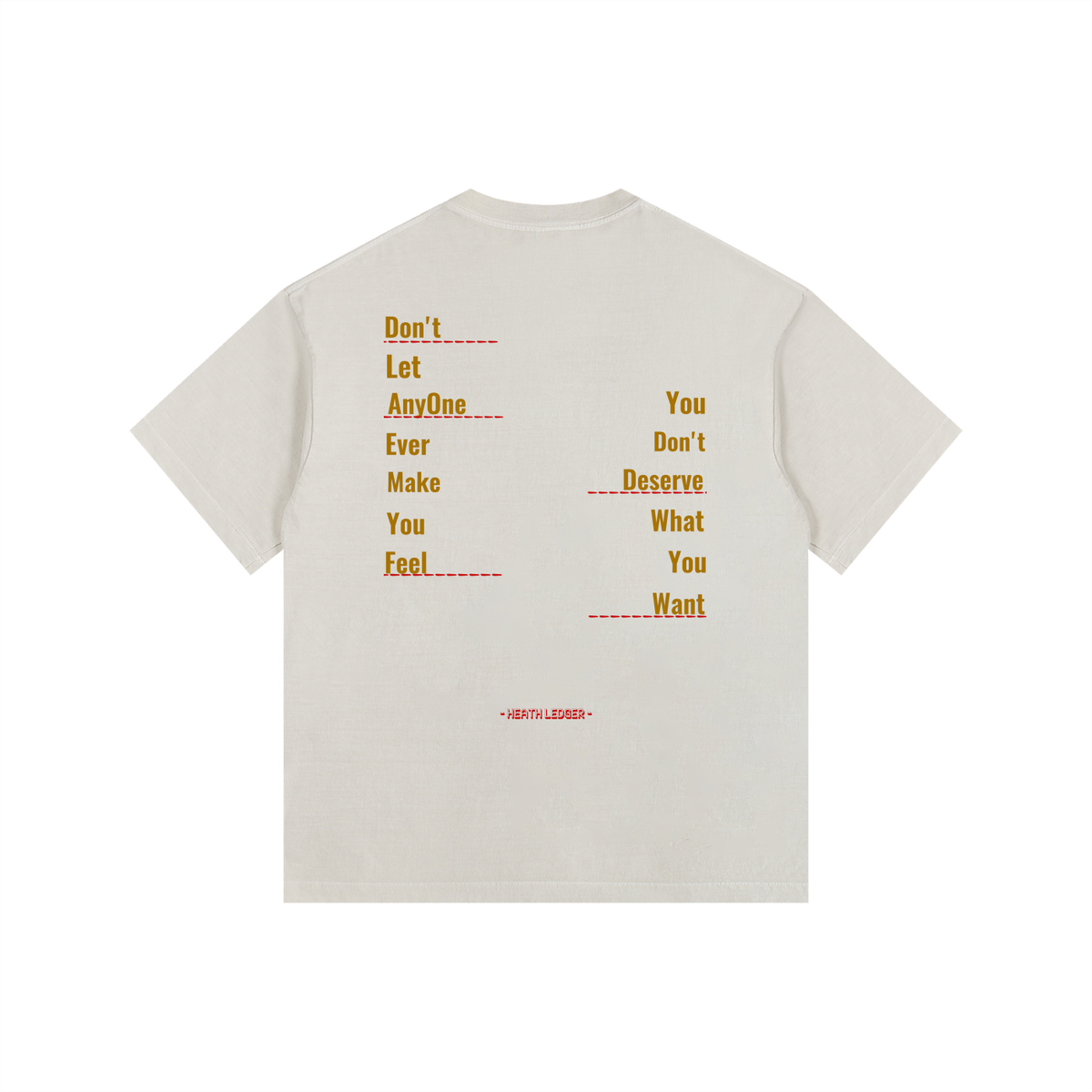 Heath Ledger - Vintage Washed Oversized Cotton T-Shirt