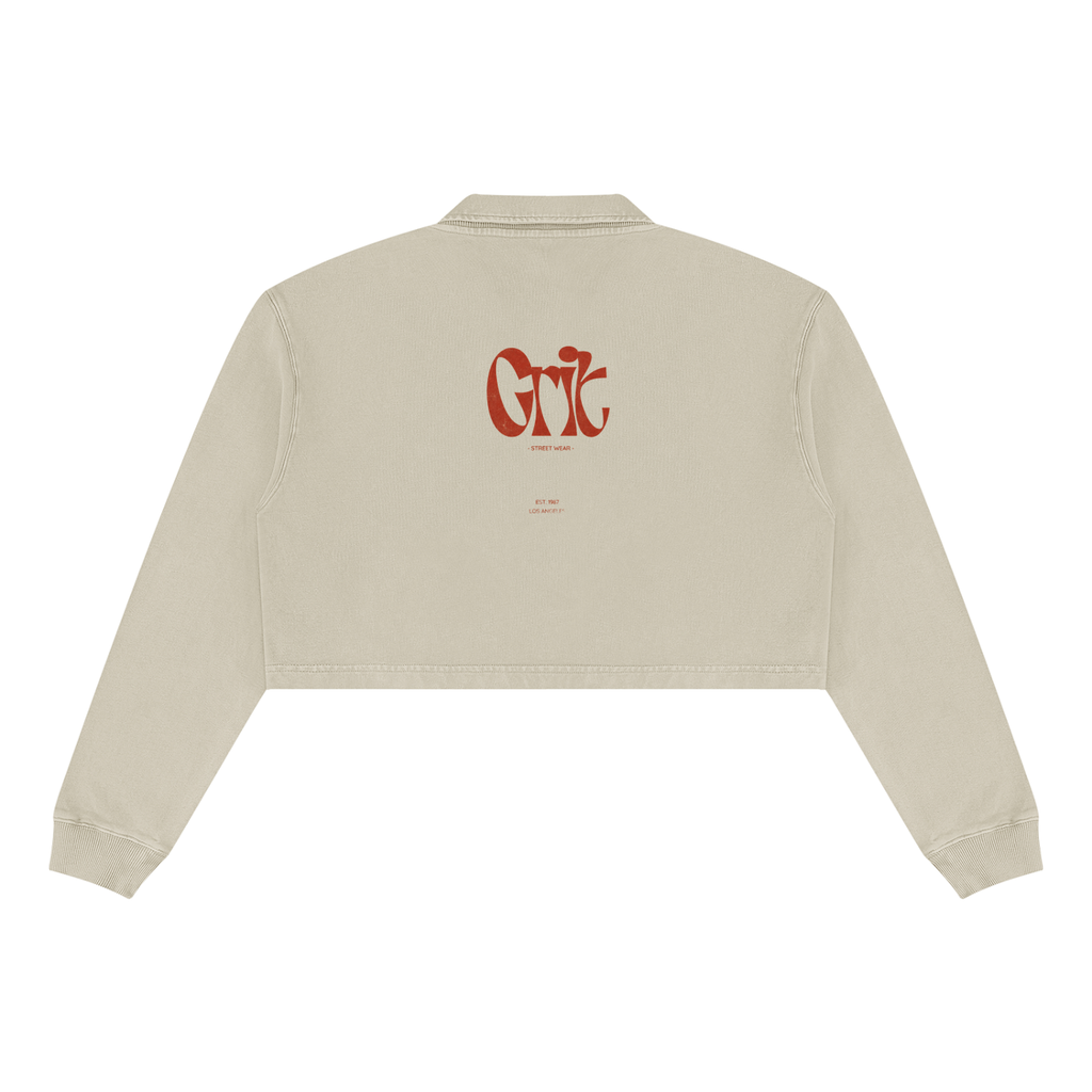 Grit Girl - Women’s Vintage Wash Crop Sweatshirt