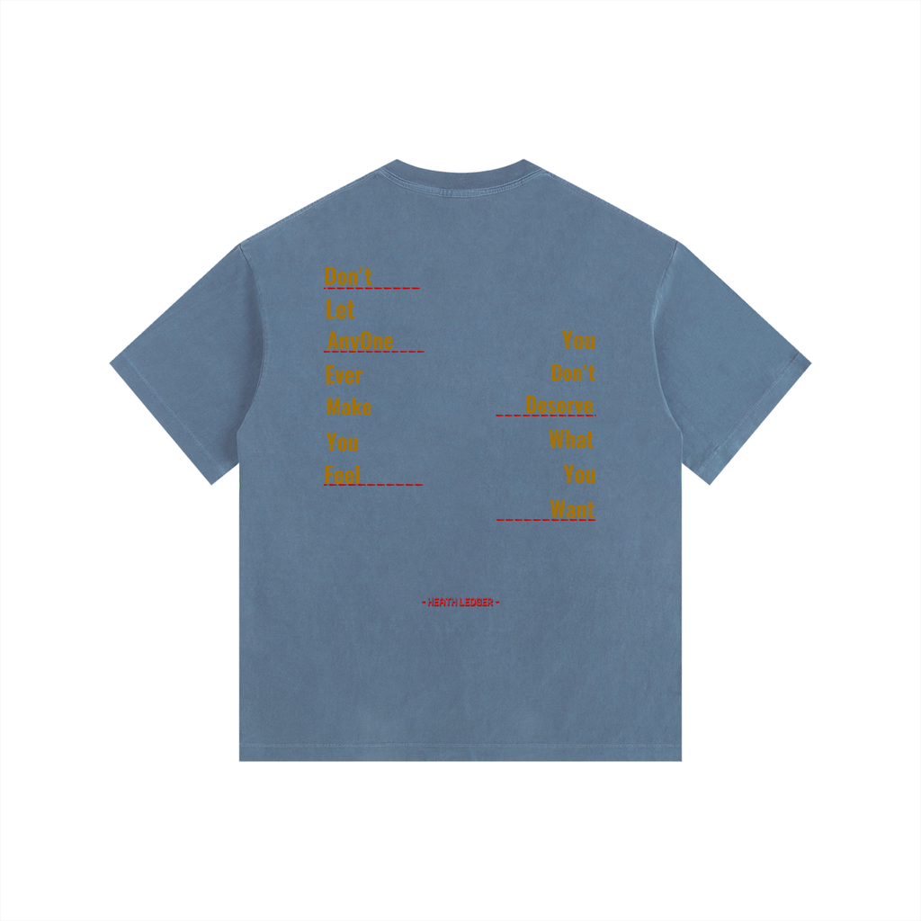 Heath Ledger - Vintage Washed Oversized Cotton T-Shirt